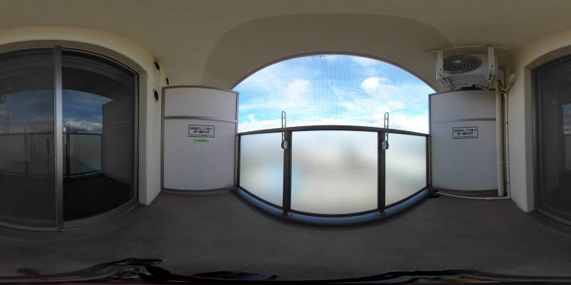 パノラマ画像バルコニー