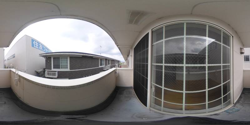 パノラマ画像バルコニー