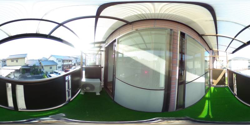 パノラマ画像バルコニー