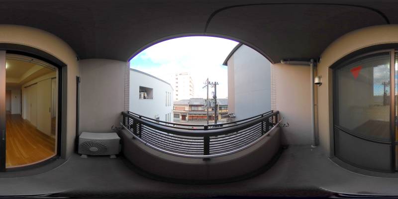パノラマ画像バルコニー