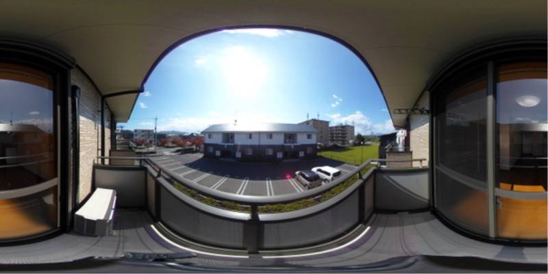 パノラマ画像バルコニー