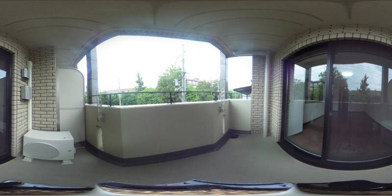 パノラマ画像バルコニー