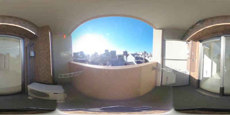 パノラマ画像バルコニー