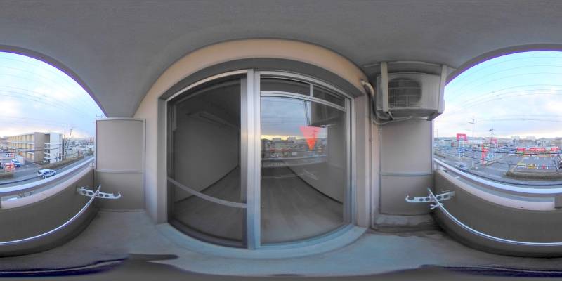 パノラマ画像バルコニー