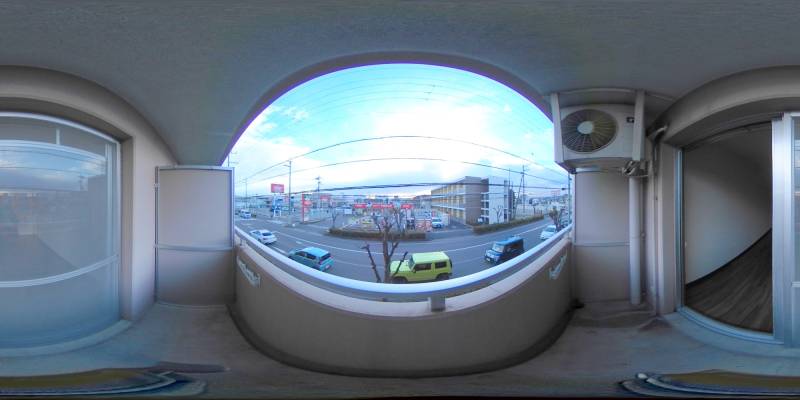 パノラマ画像バルコニー