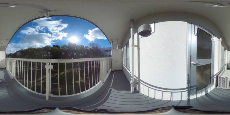 パノラマ画像バルコニー