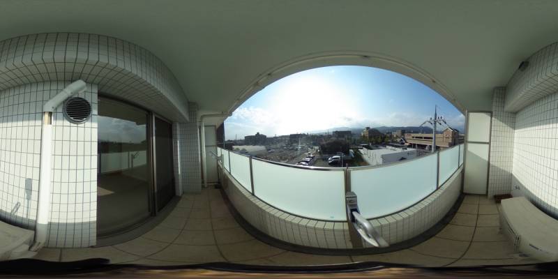 パノラマ画像バルコニー