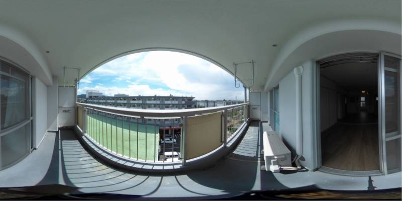 パノラマ画像バルコニー