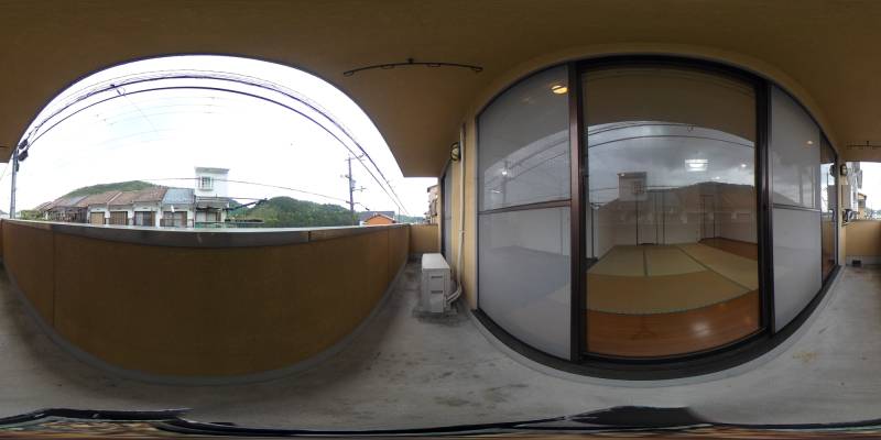 パノラマ画像バルコニー