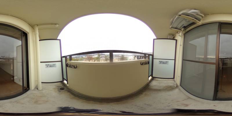 パノラマ画像バルコニー