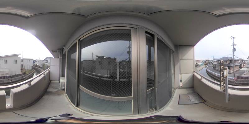 パノラマ画像バルコニー