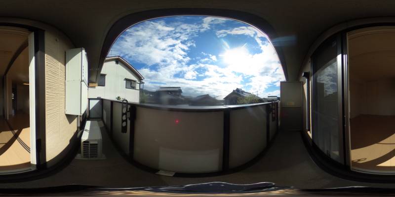 パノラマ画像バルコニー