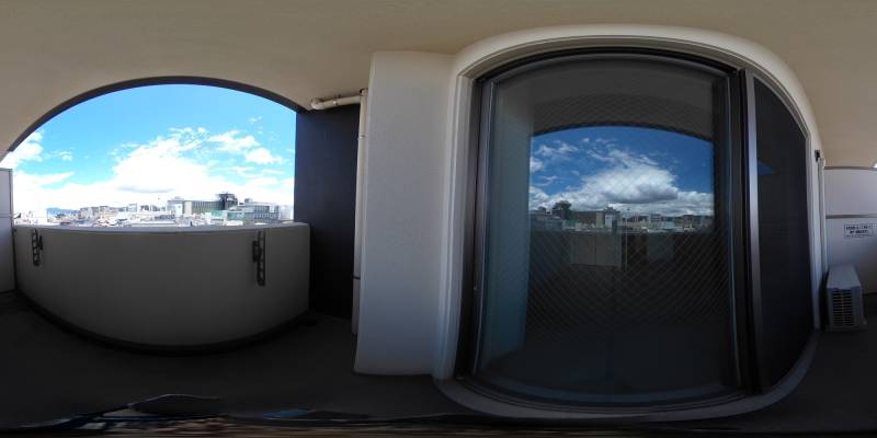 パノラマ画像バルコニー