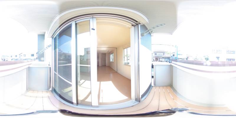 パノラマ画像バルコニー