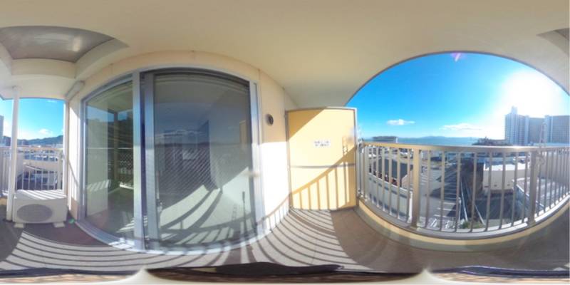 パノラマ画像バルコニー