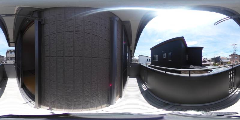 パノラマ画像バルコニー