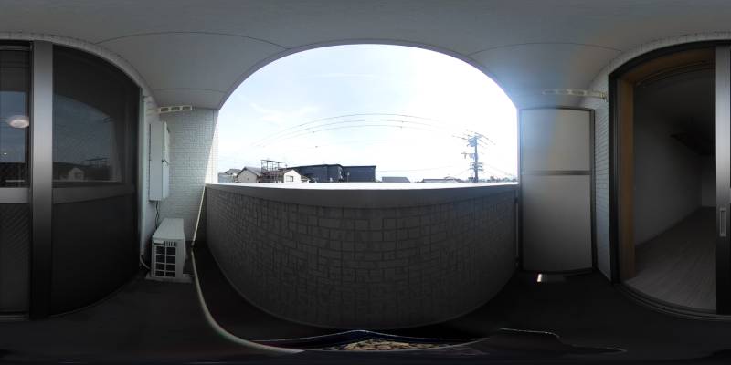 パノラマ画像バルコニー