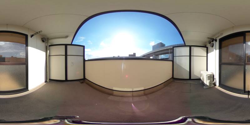 パノラマ画像バルコニー