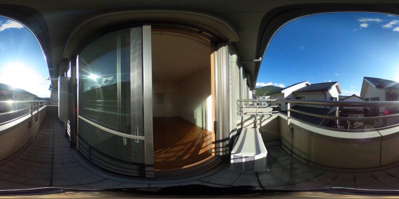 パノラマ画像バルコニー