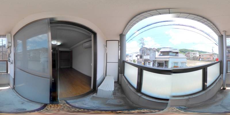 パノラマ画像バルコニー