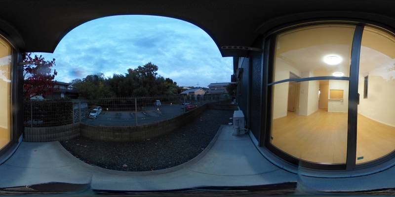 パノラマ画像バルコニー