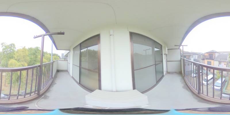 パノラマ画像バルコニー