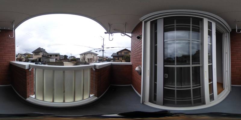 パノラマ画像バルコニー