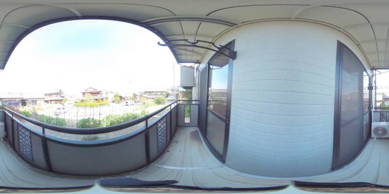 パノラマ画像バルコニー