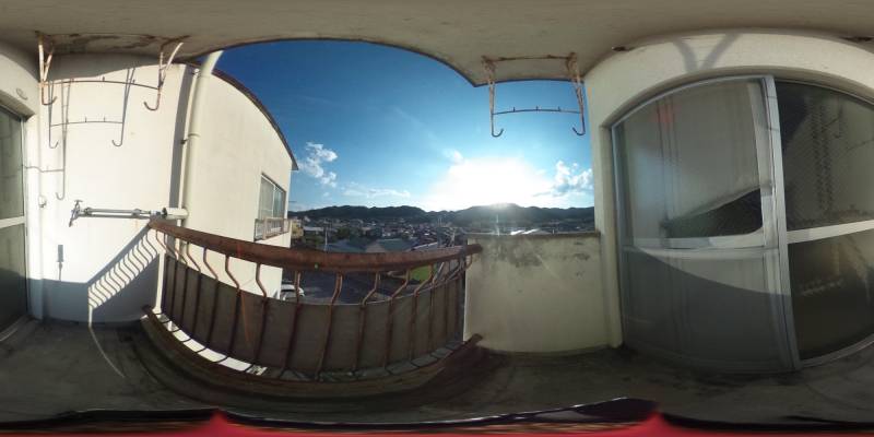 パノラマ画像バルコニー