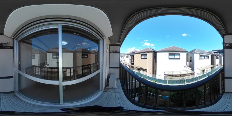 パノラマ画像バルコニー