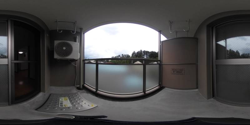 パノラマ画像バルコニー