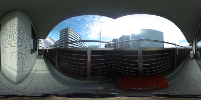 パノラマ画像バルコニー