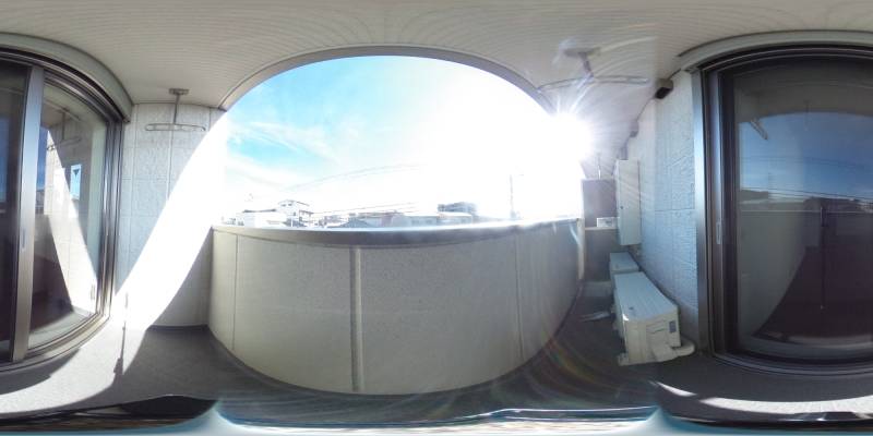 パノラマ画像バルコニー