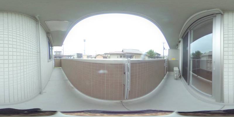 パノラマ画像バルコニー