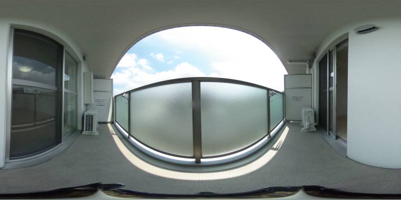 パノラマ画像バルコニー