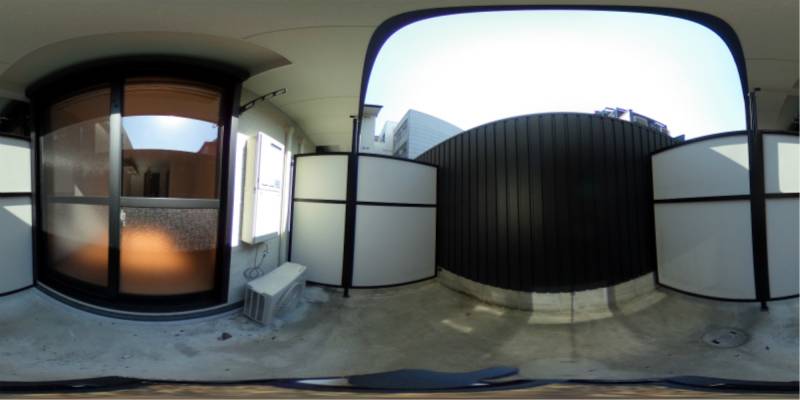 パノラマ画像バルコニー