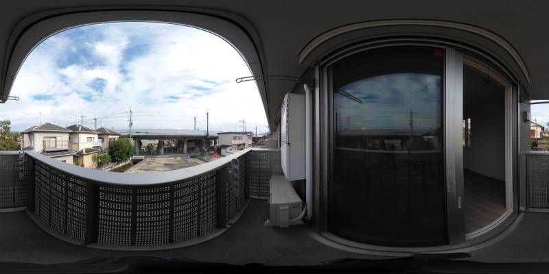 パノラマ画像バルコニー
