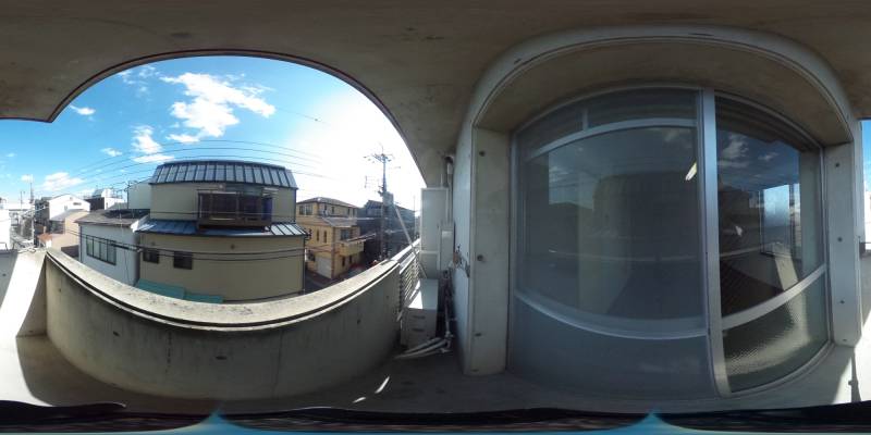 パノラマ画像バルコニー