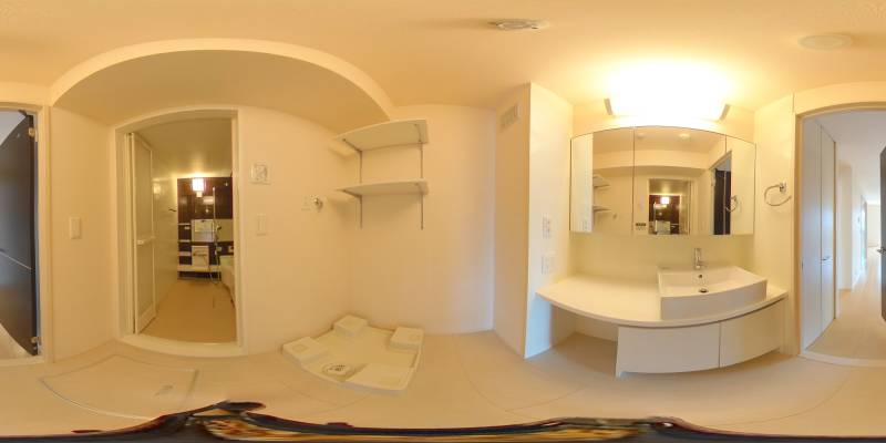 パノラマ画像洗面所