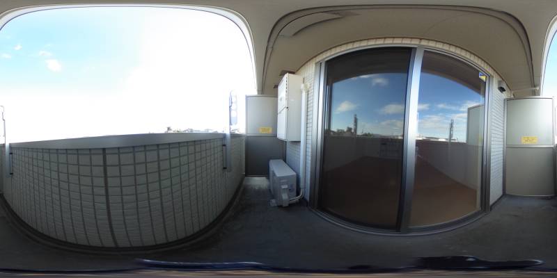 パノラマ画像バルコニー