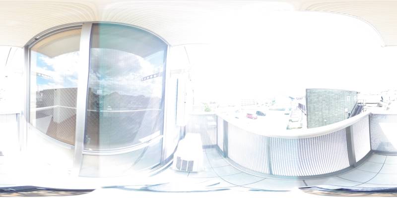 パノラマ画像バルコニー