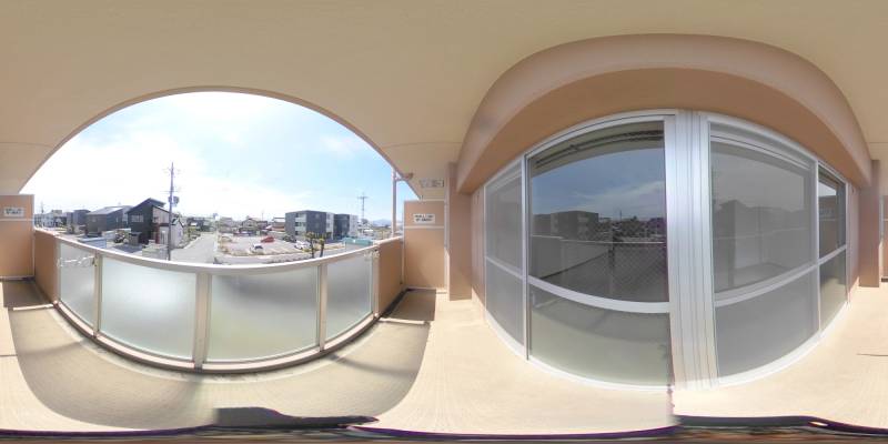 パノラマ画像バルコニー