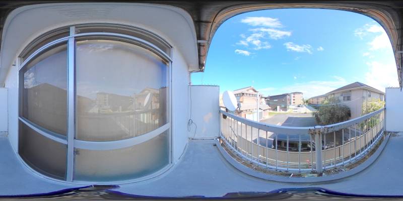 パノラマ画像バルコニー