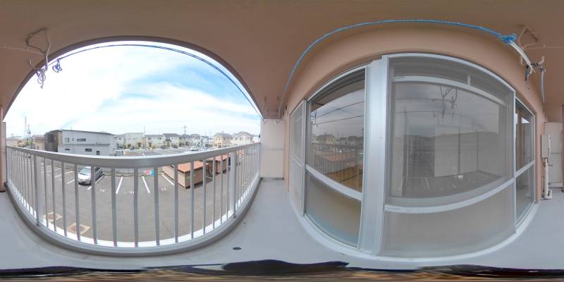 パノラマ画像バルコニー