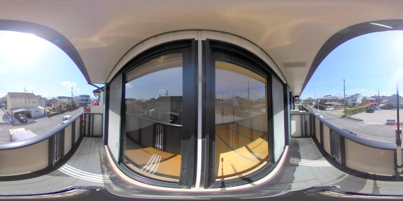 パノラマ画像バルコニー