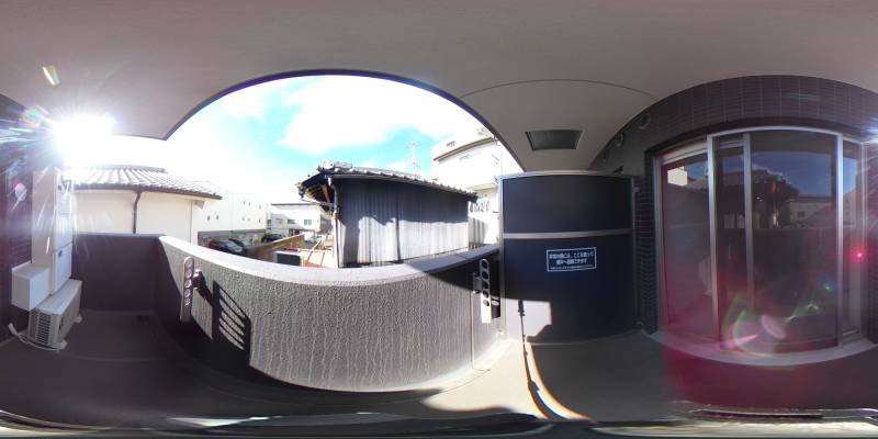 パノラマ画像バルコニー