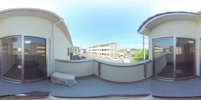 パノラマ画像バルコニー