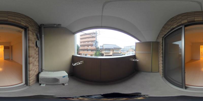 パノラマ画像バルコニー