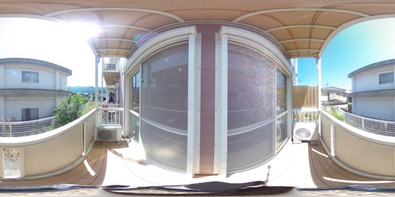 パノラマ画像バルコニー