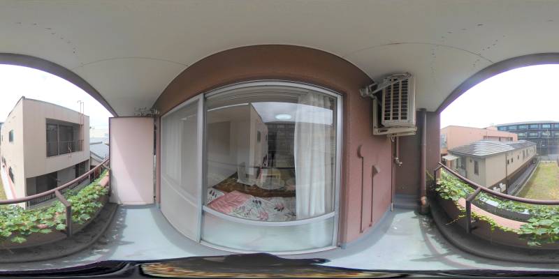 パノラマ画像バルコニー